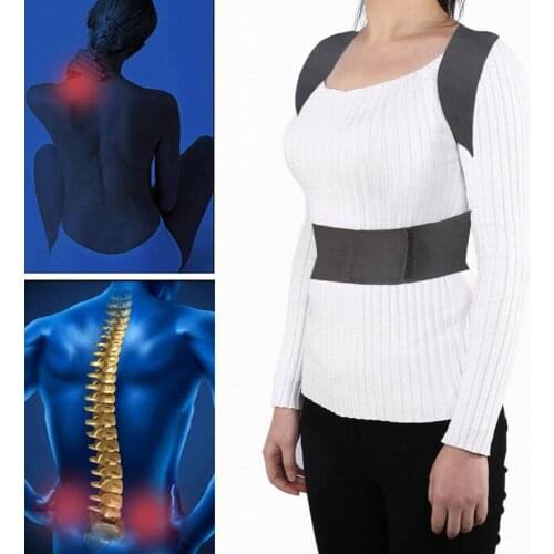 M/L Stylish Professional Back Support Unisex Straighten Spine Magnet SBR Magnet T Cloth Posture Correction Belt