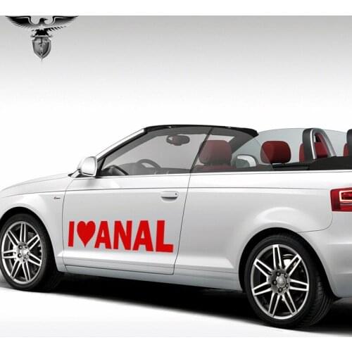 EmpireYing 3 Sizes 8 Colors I LOVE ANAL Funny Prank Joke Penis Butt Sex Car Stickers Motorhome Laptop Wall Styling Decals Gifts