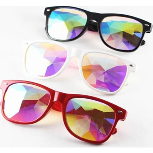 Kaleidoscope Glasses Rave Festival Party EDM Sunglasses Diffracted Lens Luxury Sunglasses Sunglasses Woman Slow