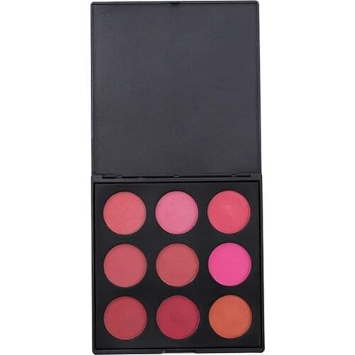 9 Colors Blush Palette Custom Private Label Makeup Easy To Wear Natural Powder Rouge Women Blusher Palette Cosmetics