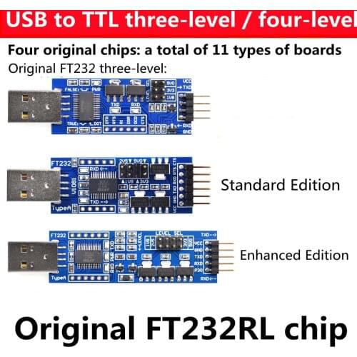 USB to TTL 1.8V/3.3V/5V USB to serial port USB to UART module FT232 upgrade flashing machine