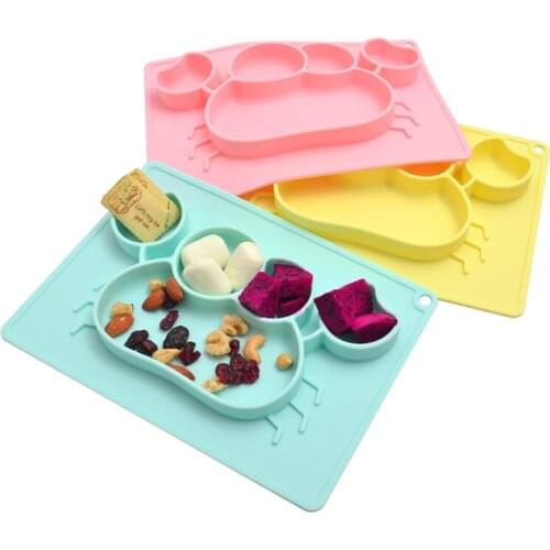 Baby Feeding Mat Toddlers Silicone Placemat Dishwasher Microwave Oven Safe Fits Most High Chair Trays Tableware
