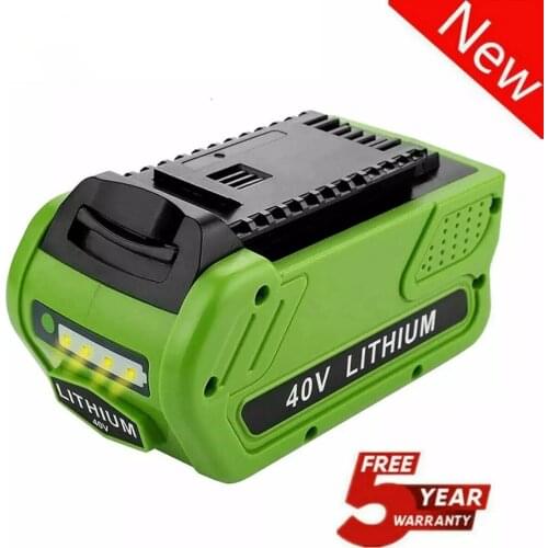 6.0 Ah 6000 mAh Lithium Ion Battery Rechargeable for Greenworks 40V Battery 29472 29462 G-MAX Power Batteries Tool