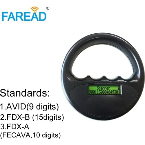 Universal dog,cat,pet,fish,cow chip reader for animals ID tracking FDX-B,FDX-A,AVID microchip
