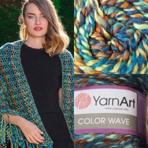 Yarnart Color Wave Cake Yarn 200gr 160m Knitting Crochet Winter Autumn Beanie Shawl Cowl Scarf Women Men DIY Fantasy