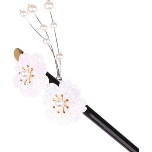 3pcs Women Dangle Kanzashi Hair Pin Stick Hair Ornaments Decor Accessories
