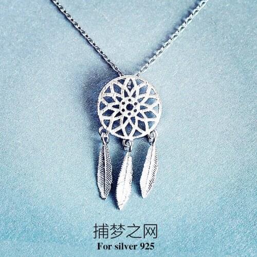925 Sterling Silver dreamcatcher Necklaces & Pendants For Women High Quality Sterling-silver-jewelry