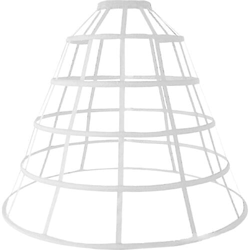 Womens Hollow Out Caged 5-Hoop Bustle Victorian Petticoat Skirt Wedding Bridal Dress Cosplay Pannier Crinoline Underskirt Slip