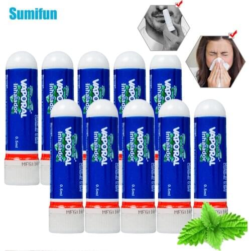 1/5/10pcs Nasal Essential Oil Rhinitis Mint Cream Cold Cool Herbal Ointment 100% Original Thailand Nasal Inhaler Refresh Nose