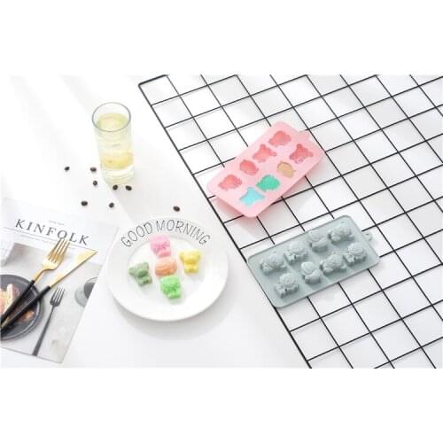 1PC Hippo Lion Bear Shape Silicone Mold Jelly Chocolate Soap Cake Decorating DIY Kitchenware Bakeware Tools OK 1040