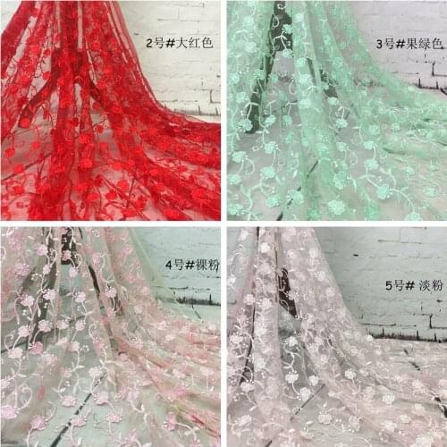 2yards New Embroidery Transparent French Net Lace Fabric African Tulle Mesh Lace Fabric High Quality For Nigerian Party Dress