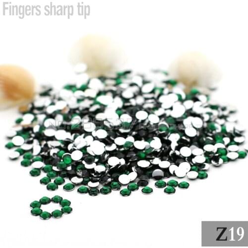 3mm 1000pcs New Emerald green Decorative Diamond 14-sided Resin Round Fashion Popular Nail DIY SS12 Z19