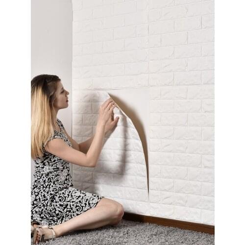 3d three-dimensional wall stickers living room bedroom wall skirt brick pattern wallpaper background wall waterproof self-adhesi