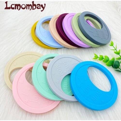 5/10pcs Round moon Baby Silicone Teether For Toddler Nipple Chain Newborn Oral Care Products