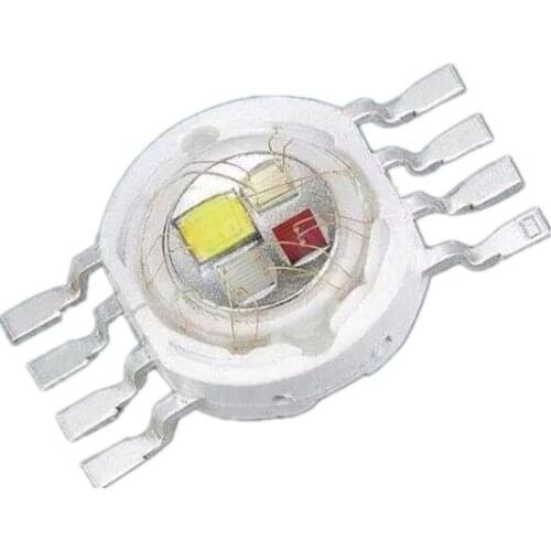 50pcs 4W LED RGBW High power Lamp RED GREEN BLUE WHITE/warm white eight pins Legs 350mA Genesis 30mil Free shipping