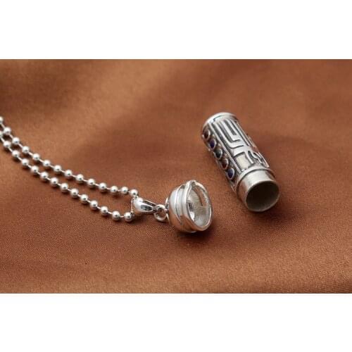 925 STERLING SILVER memorial Cremation Jewelry Ash Pendant charm Urn Keepsake open A5041