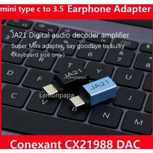 Mini Type C To 3.5mm Earphone Audio Adapter CX21988 DAC Hifi Earphone Amplifier Headphone Jack Audio Cable for Huawei Xiaomi