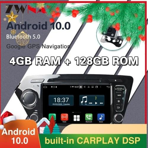 4G 128G CARPLAY Android 10 Car Radio Multimedia video Player autoradio audio For KIA RIO 3 4 k2 2010-2017 stereo Navigation GPS