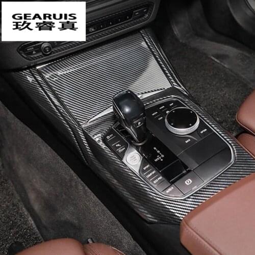 Car Styling Central control Gear Shift Panel Multimedia Handrest Covers Stickers Trim For BMW 3 Series G20 G28 Auto Accessories