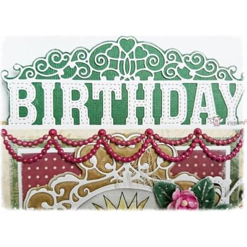 Birthday letter card Metal Cutting Dies Stencils DIY Scrapbooking Paper/photo Cards Embossing Dies