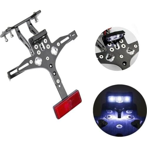 For BMW S1000RR 2012 2013 2014 2015 2016 Adjustable Fender Eliminator LED Light License Number Plate Holder Frame Bracket Mount