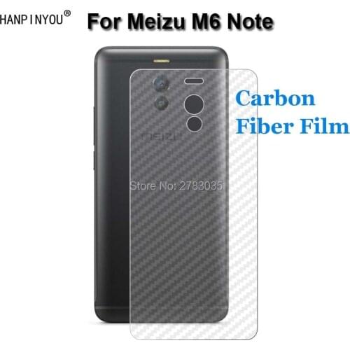 For Meizu M6 Note / Meilan Note 6 5.5" Durable 3D Anti-fingerprint Transparent Carbon Fiber Back Film Screen Protector