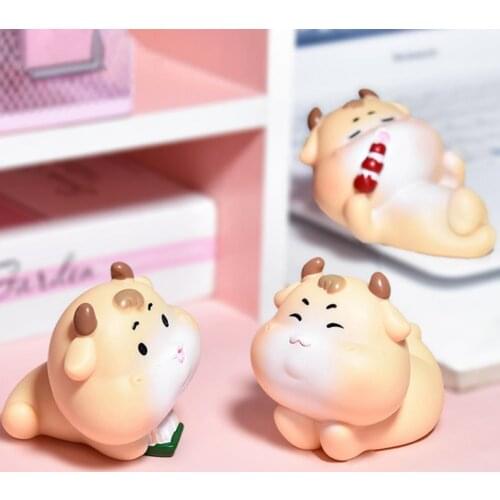 Home New Year Ox Zodiac Ornament Model Cake Baking Decoration Car Pendant Gift