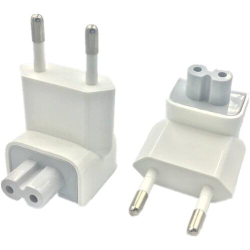 Euro Pin Plug AC Duck Head Power Charger EU Wall AC Plug Adapter For Apple MacBook Pro Air iPad Electrical Europa Duck Head