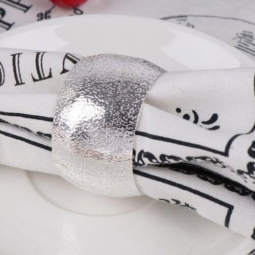 Chinese Napkin Ring Model Room Napkin Buckle Cloth Circle Simple Metal Napkin Buckle Round Western Restaurant Table Supplies