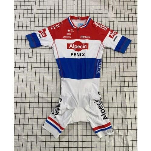LASER CUT Skinsuit 2021 ALPECIN FENIX TEAM NL Bodysuit SHORT Cycling Jersey Bike Bicycle Clothing Maillot Ropa Ciclismo