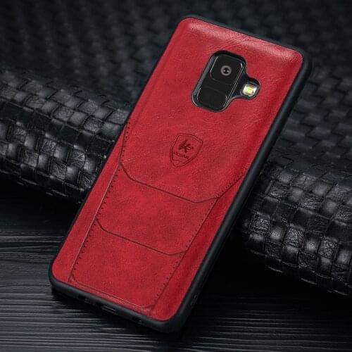 Leather case For Samsung J8 A6 2018 PLUS J810 J810F A530 Case Cool style Soft Silicone Case For Samsung A8 Plus 2018 A730 Case