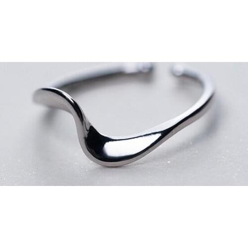 Minimalism 100% Real. 925 Sterling Silver Jewelry Twisted Wave Geometric Midi Knuckle Toe Ring Adjustable GTLJ1241