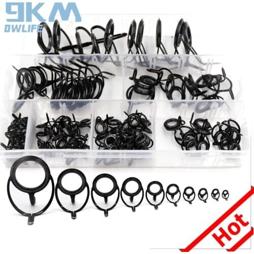 Rod Repair Kit 50~120Pcs Mixed Size Fishing Rod Guides Line Rings Building Repair Freshwater Saltwater Fishing Stainless Steel