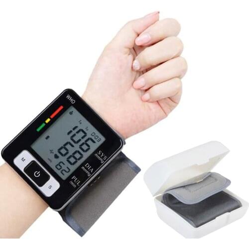 Portable Tonometer Cuff Wrist Sphygmomanometer Blood Presure Meter Monitor LCD Heart Beat Pulse Rate BP machine measurement tool