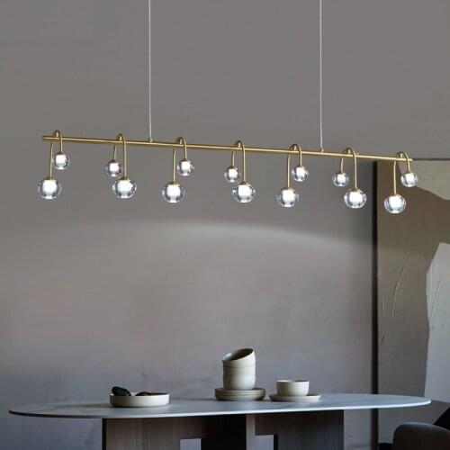 Simple bar chandelier light luxury copper dining room lamp personalized fashion joker for dining table/bedroom/living room/lobby