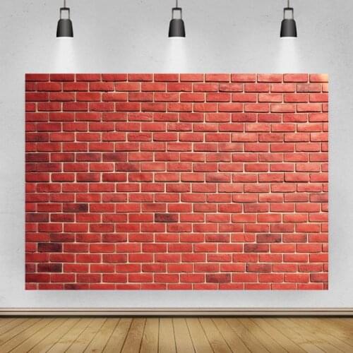 Retro Simple Red Brick Wall Portrait Photo Background Photographic Vinyl Backdrop Photocall Studio Booth Props