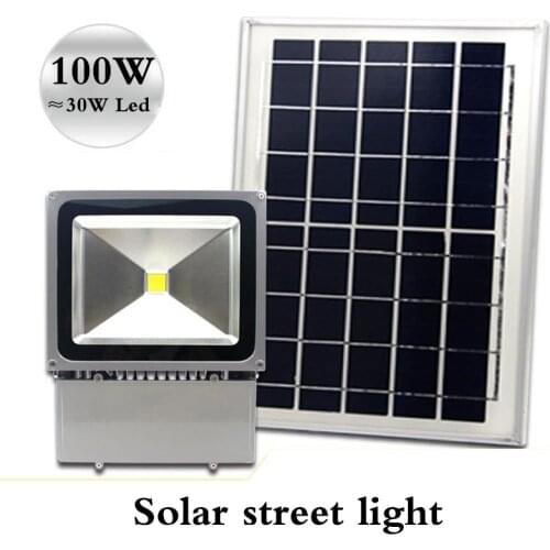 Solar cast light 100W brightness solar LED floodlight district road lighting site lamp lights Smart lights