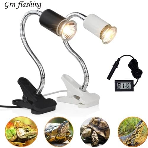 110V 220V 25W 50W 75W Pet Heating Clip Light Animal Tortoise Lizard Chameleon Snake Turtle Reptile UVA+UVB Sunlight Basking Lamp
