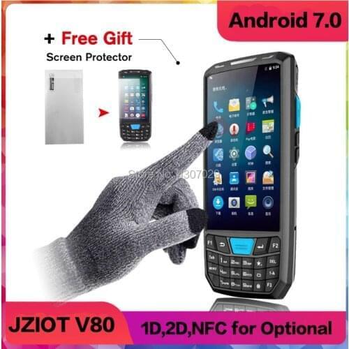 V80 JZIOT Rugged 1D 2D Barcode Scanner Handheld Android PDA GPS GSM 4G LTE