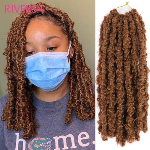 New Butterfly Locs Crochet Hair 12 Inch Bob Butterfly Locs Hair Most Natural Pre-Looped Synthetic Crochet Braids Hair Extensions
