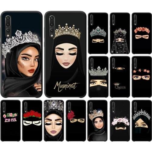 YNDFCNB Muslim Islamic Arabic Gril Eyes Koran Phone Case for huawei P 8 9 10 20 30 40 pro lite P9 lite 2019