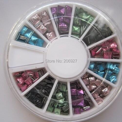 1PC OD-84 3D 3+4mm 6 Colors Line Stud Metal Decoration in wheel Shiny Nail Decoration Lovely Outlooking
