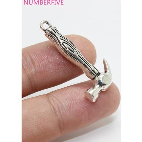 15pcs-- 31x15mm Hammer Charm Antique silver tone Hammer Charms pendant for diy jewelry