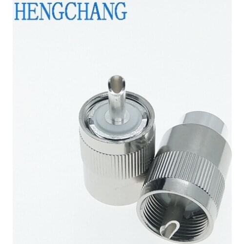 2pcs UHF Male PL259 connector for RG8 RG165 RG214 LMR400 50-7 Coaxial Cable M RF Connector