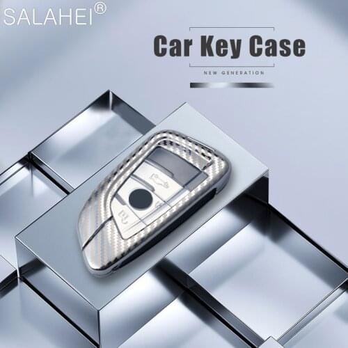 Zinc alloy+TPU Car Key Case Cover For BMW 1 2 3 4 5 6 7 Series X1 X3 X4 X5 X6 F30 F34 F10 F07 F20 G30 F15 F16 Keychain KeyHolder