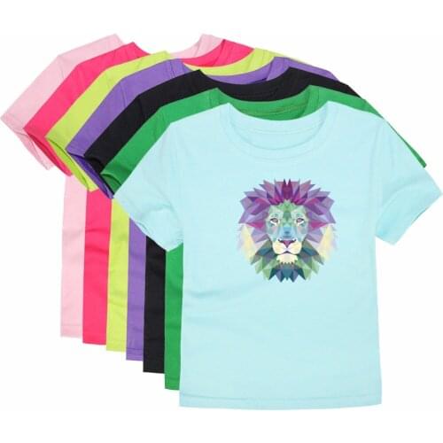 3D Lion T Shirts Kids Cotton Tees Baby Wears Children Lion Animal T-shirts Girls Tees Boys Tops for 1-14Years