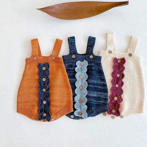 Baby Knitting Rompers New Autumn Cute Overalls Newborn Baby Girls Boys Clothes Infantil Baby Girl Boy Sleeveless Romper Jumpsuit