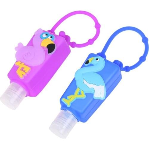 1PCS 30ml Cute Heart Silicone Mini Hand Sanitizer Hand Gel Holder Portable Safe Gel Holder Travel Shampoo Soap Dispenser Bottle