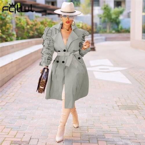 FQLWL Women's Long Trench Coats