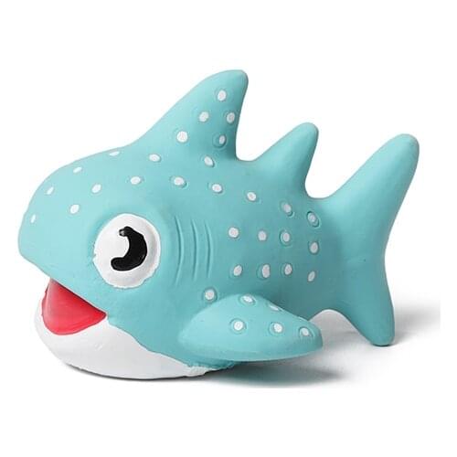Dog Toy Q-MONSTER Thick Walled Natural Rubber Squeaky Chew Toy Killer Whale Shark Blue Whale Interactive Floating Toy
